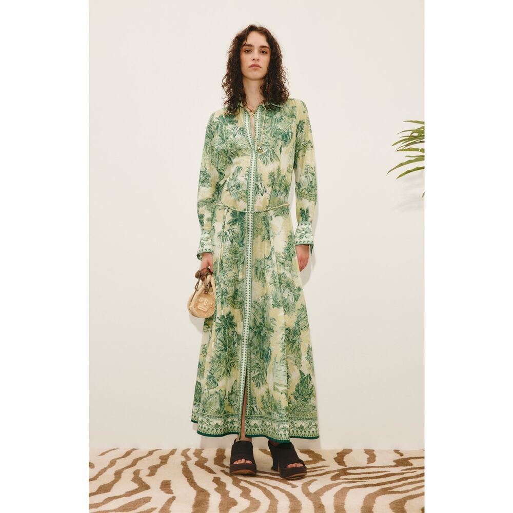 Alemais Sara belted printed cotton and silk-blend maxi dress - Picture 2 of 12